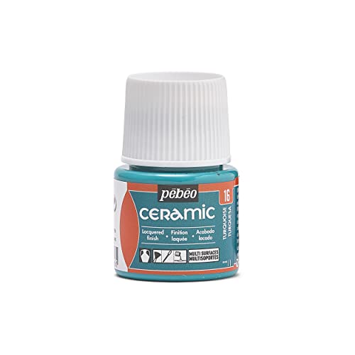 Pébéo - Ceramic - Deckende Farbe für Terrakotta, Keramik und Fayence - Flakon 45 ml - Türkis von Pebeo