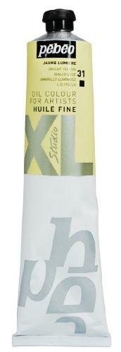 Pébéo - Feines Öl XL 200 ML - Ölgemälde - Ideal für Anfänger oder Profis - Fine Art Malerei - Feine Qualität - Pébéo Ölgemälde - Gelb Licht - 200 ml von PEBEO