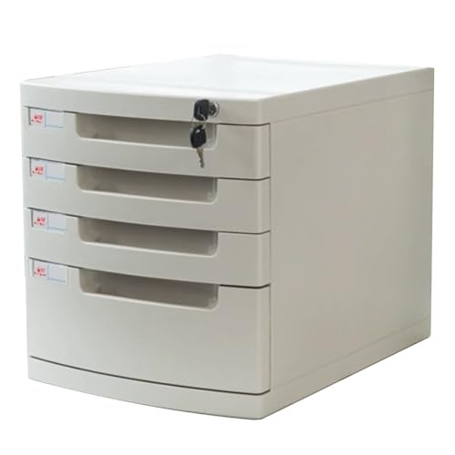 Abschließbarer Schreibtisch-Aktenschrank Kunststoff-Dokumentenbox Im A4-Format Mit Mehrstufigen Schubladen Sichere Aufbewahrung Für Büro Zuhause Aktenbox Ordner Archive Zubehör(4-layersA) von PEBFHSQW
