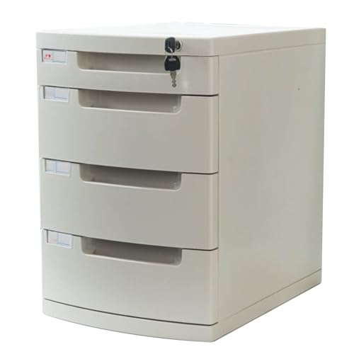 Abschließbarer Schreibtisch-Aktenschrank Kunststoff-Dokumentenbox Im A4-Format Mit Mehrstufigen Schubladen Sichere Aufbewahrung Für Büro Zuhause Aktenbox Ordner Archive Zubehör(4-layersB) von PEBFHSQW