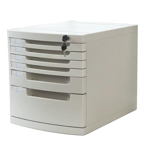 Abschließbarer Schreibtisch-Aktenschrank Kunststoff-Dokumentenbox Im A4-Format Mit Mehrstufigen Schubladen Sichere Aufbewahrung Für Büro Zuhause Aktenbox Ordner Archive Zubehör(6-layersA) von PEBFHSQW