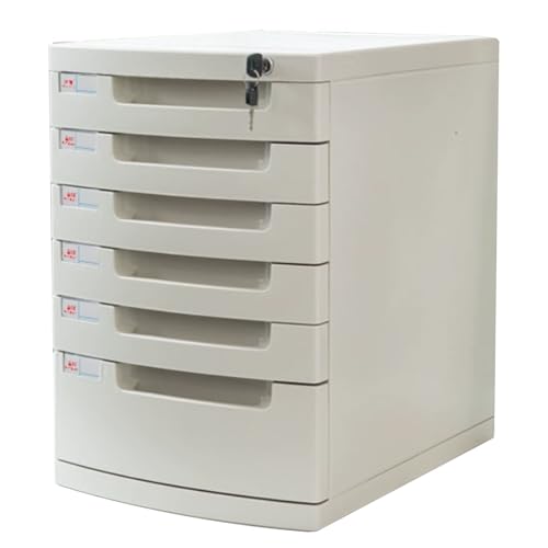 Abschließbarer Schreibtisch-Aktenschrank Kunststoff-Dokumentenbox Im A4-Format Mit Mehrstufigen Schubladen Sichere Aufbewahrung Für Büro Zuhause Aktenbox Ordner Archive Zubehör(6-layersB) von PEBFHSQW