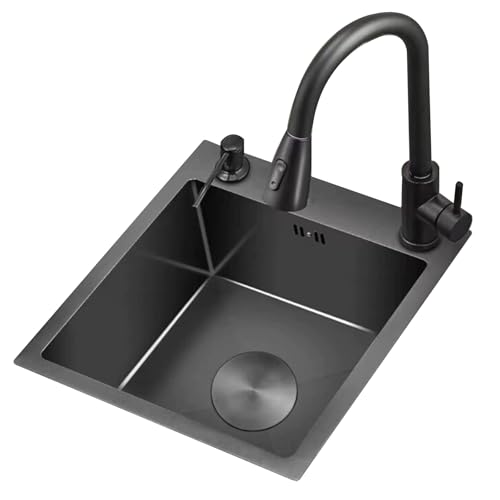 Kleine Edelstahl-Barspüle Für Den Gewerblichen Gebrauch – Unterbauspüle Für Cafés, Restaurants, Hotels, Küchen, Kompakt Und Platzsparend(40 * 40 * 21cm) von PEBFHSQW