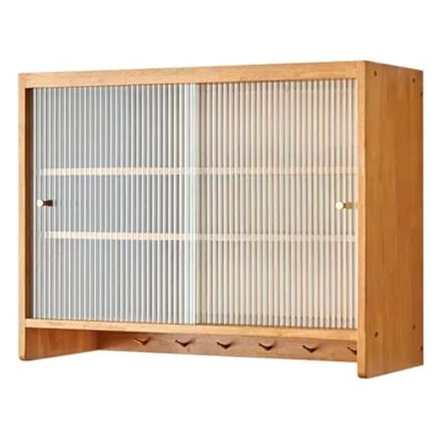 PEBFHSQW Wandschrank 3-stöckiges Wandregal Aus Holz – Dekoratives Hängeregal Für Wohnzimmer, Esszimmer Und Eingangsbereich – Rustikales Sideboard Mit Schlichtem Design(Wood) von PEBFHSQW