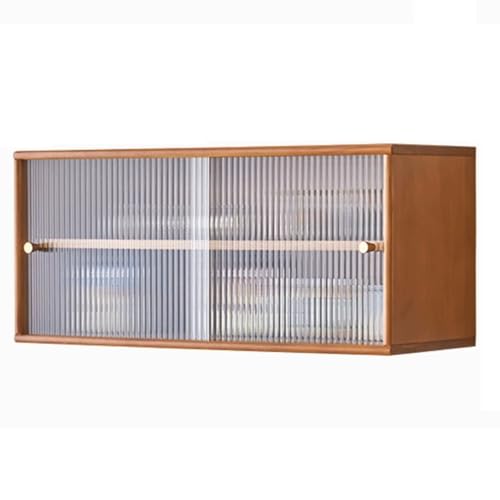 PEBFHSQW Wandschrank Küchen-Wandschrank Aus Holz Mit Schiebetür – Hängeschrank Für Schlafzimmer, Wohnzimmer, Balkon – Platzsparendes, Vielseitiges Regal(Wood A,60 * 30 * 35cm) von PEBFHSQW