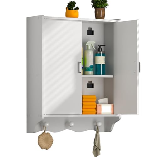 PEBFHSQW Wandschrank Wandmontierter Badezimmerschrank – Platzsparender Toilettentisch – Hängeschränke Ohne Bohren Für Kleine Wohnungen(70 * 55 * 20m) von PEBFHSQW