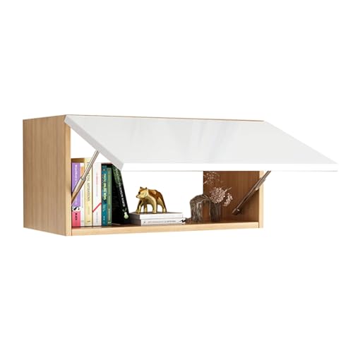 Wandschrank Wandregal Mit Schwebendem Hängeregal – Wanddeko-Regal Für Wohnzimmer Schlafzimmer Badezimmer Aufbewahrungsorganizer Über Dem Schreibtisch Kleine Räume Wohnung(Wood colorA,60*24*33.6cm) von PEBFHSQW