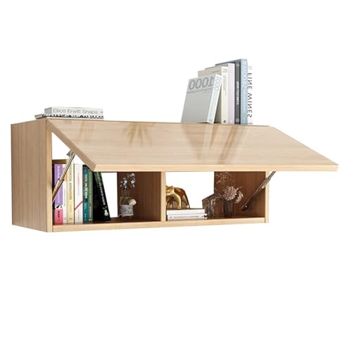 Wandschrank Wandregal Mit Schwebendem Hängeregal – Wanddeko-Regal Für Wohnzimmer Schlafzimmer Badezimmer Aufbewahrungsorganizer Über Dem Schreibtisch Kleine Räume Wohnung(Wood colorB,100*24*33.6cm) von PEBFHSQW
