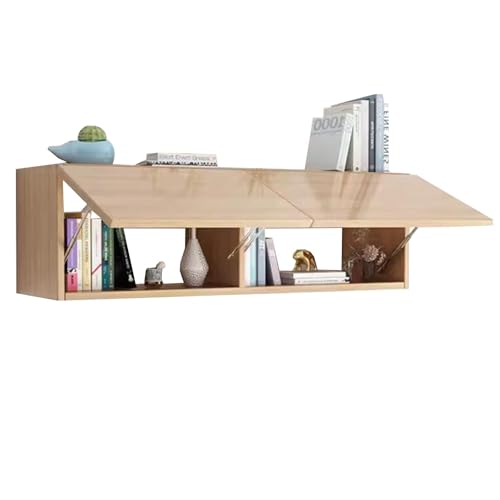 Wandschrank Wandregal Mit Schwebendem Hängeregal – Wanddeko-Regal Für Wohnzimmer Schlafzimmer Badezimmer Aufbewahrungsorganizer Über Dem Schreibtisch Kleine Räume Wohnung(Wood colorB,120*24*33.6cm) von PEBFHSQW