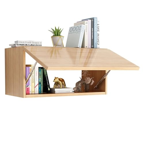 Wandschrank Wandregal Mit Schwebendem Hängeregal – Wanddeko-Regal Für Wohnzimmer Schlafzimmer Badezimmer Aufbewahrungsorganizer Über Dem Schreibtisch Kleine Räume Wohnung(Wood colorB,60*24*33.6cm) von PEBFHSQW