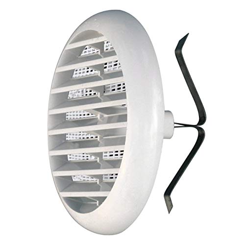 Lüftungsgitter mit runder Feder aus ABS (Ø Einbau 125 ÷ 160 mm, Maße Ø 175 mm). von PEBSHOP