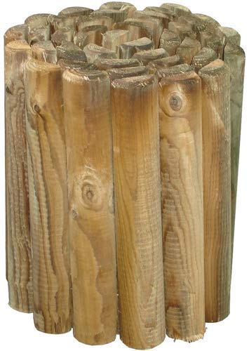 PEBSHOP Zaun aus imprägniertem Holz ROLLBORDER (Ø 5 x L 200 x H 20 cm) von PEBSHOP