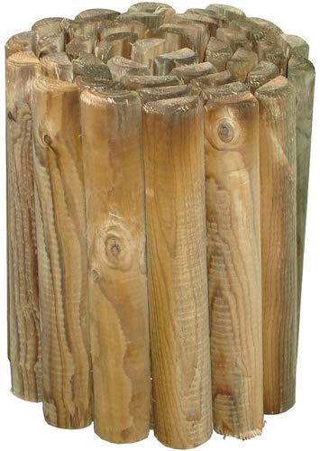 PEBSHOP Zaunpfosten aus imprägniertem Holz ROLLBORDER Ø 5 x L. 250 x H. 30 cm. von PEBSHOP