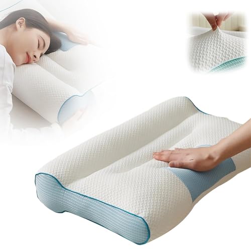 Nackenkissen Mit Gegenzug,Ergonomisches Nackenstützkissen Für Nacken Und Schulterschmerzen,Zervikale Orthopädisches Kopfkissen,Kopfkissen Für Seiten Und Rückenschläfer,Zervikal-Komfort Kissen ( Color von PECHTY