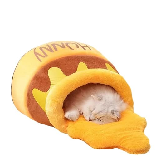 PECHVINO Honey Pot Katzenbett - Bequemes Memory Foam Haustiermöbel mit abnehmbarem Kissen - Stilvolles und waschbares Katzenbett für kleine Katzen und Rassen von PECHVINO
