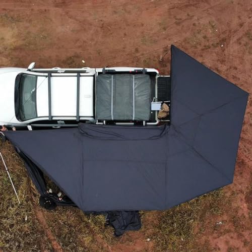 360 ° fächerförmiges Seitenzelt ohne Knochen fürs Auto, Seitenkonto für Campingautos, selbstfahrendes Reiseautozelt im Freien, 2 Meter SUV-Camping-Überdachung von PEDDCEX