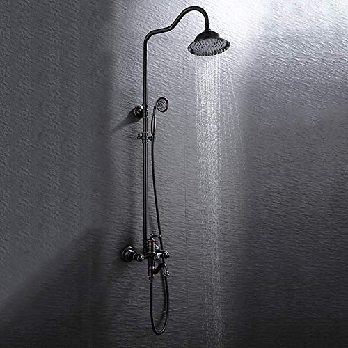 MOLVUS Duschset Badezimmer-Duschset Kupfer Europäischer Kompressor-Handbrause mit Hebestange Runder Top-Spray 3-Funktions-Wasserversorgung Duschköpfe MOLVUS Duschset Badezimmer-Duschset Kupfer Europäischer Kompressor-Handbrause mit Hebestange Runder Top-Spray 3-Funktions-Wasserversorgung Duschköpfe von PEDDCEX