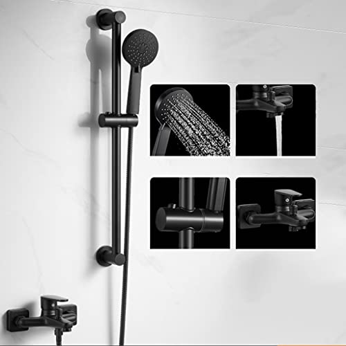 MOLVUS Handbrause, 3-Modus-Hochdruck-Duschkopf, Handbrause-Set mit hohem Durchfluss und Schlauch, Messinghahn und Hebestange MOLVUS Handbrause, 3-Modus-Hochdruck-Duschkopf, Handbrause-Set mit hohem Durchfluss und Schlauch, Messinghahn und Hebestange von PEDDCEX