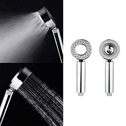 MOLVUS Handbrause Duschkopf, doppelseitiger Duschkopf mit Doppelfunktion, wassersparend, rund, ABS, Chrom, Booster-Badewannendusche, Hochdruck-Handbrause MOLVUS Handbrause Duschkopf, doppelseitiger Duschkopf mit Doppelfunktion, wassersparend, rund, ABS, Chrom, Booster-Badewannendusche, Hochdruck-Handbrause von PEDDCEX