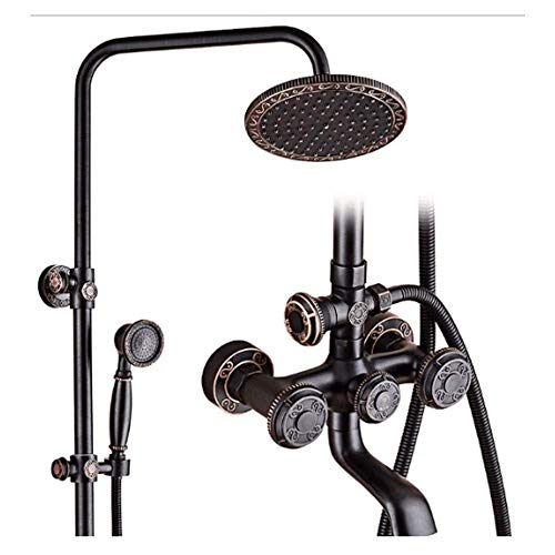 MOLVUS Handbrausen-Set, wandmontiertes Duschsystem und Handbrausen-Set, Badezimmer-Duschköpfe (Badewannen- und Duscharmaturtyp: Duschsets) von PEDDCEX