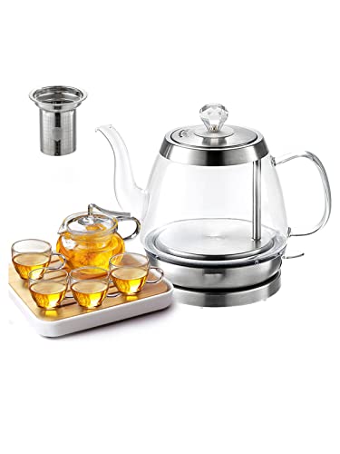 MOLVUS Klassischer Wasserkocher mit 3 Min. schnellem und leisem Aufkochen, automatischer Abschaltung, Teewärmer und Heißwasserboiler, 1 l, mit 4 Tassen Kapazität von PEDDCEX