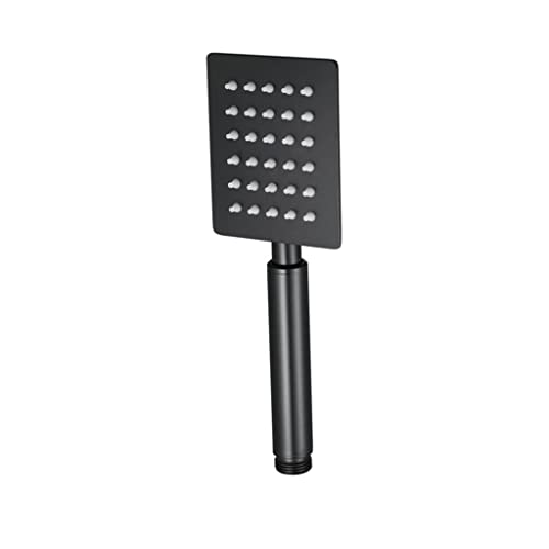 MOLVUS Schwarzer Duschkopf mit Handbrause, Hochdruck-Duschköpfe für Spa, quadratischer Abnehmbarer Duschstrahl, Silikondüsen, Chrom von PEDDCEX