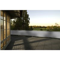 PEDDY SHIELD Balkonumrandung, Hart-Polyethylen (HDPE), LxH: 500 x 90 cm - grau von PEDDY SHIELD