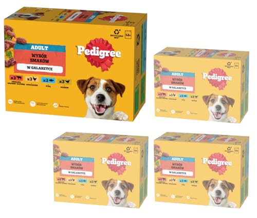 Pedigree Adult in Gelee im Multipack 4X 12x100g Hundefutter von PEDIGREE