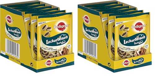 Pedigree Hundesnacks Leckerbissen Mini–Happen, 12er Pack, 6x140g – Hundekekse mit Rind– und Käsegeschmack, ideal für das Training oder für zwischendurch von Pedigree