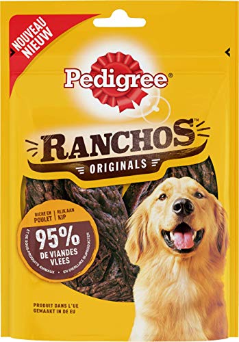 Pedigree Ranchos Originals - Belohnungen für Hunde mit reichem Fleisch - Hühnerleckereien - Zart und lecker - 7 Packungen à 70 g Pedigree Ranchos Originals - Belohnungen für Hunde mit reichem Fleisch - Hühnerleckereien - Zart und lecker - 7 Packungen à 70 g von Pedigree