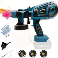 Mawiron - Akku-Farbspritzgerät Pfingstrose hvlp Farbspritzgerät mit 3-Düsen, 900ml Behälter, zum Sprühen von Wänden, Decken, Möbeln, Gartenzäunen Mawiron - Akku-Farbspritzgerät Pfingstrose hvlp Farbspritzgerät mit 3-Düsen, 900ml Behälter, zum Sprühen von Wänden, Decken, Möbeln, Gartenzäunen von MAWIRON