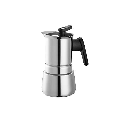 PEDRINI Steelmoka Espressomaschine für Kochfelder einschließlich Induktion (2 Tasse) von PEDRINI