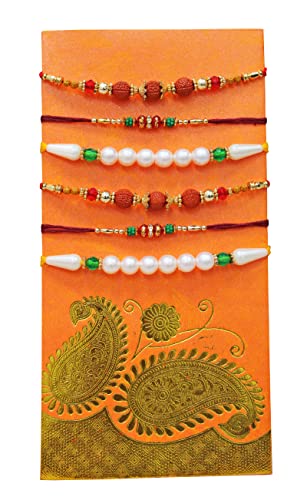 Peegli Rakhi Mit Indischem Faden Für Bruder 6Er Set Mehrfarbiges Rakhi Für Rakshabandhan von PEEGLI