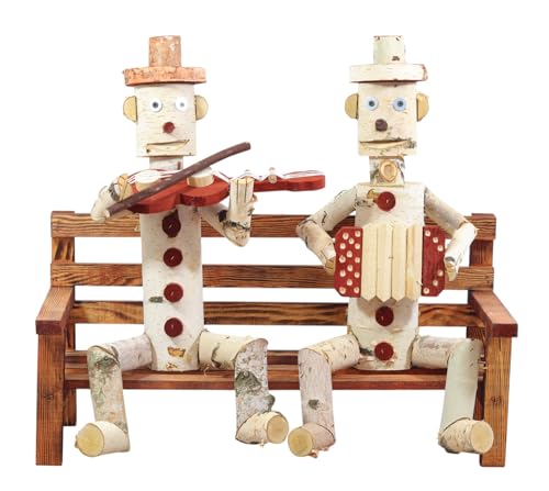GARTENFIGUREN STECKER HARMONIST auf Bank Gartenfigur Deko 60x54 von PEEWIT
