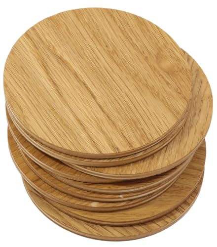 PEEWIT 10er Set Untersetzer aus Eichenholz – 9 cm – Ölbehandelt – Schutz für Tassen und Becher – Robuste und Elegante Tischunterlagen PEEWIT 10er Set Untersetzer aus Eichenholz – 9 cm – Ölbehandelt – Schutz für Tassen und Becher – Robuste und Elegante Tischunterlagen von PEEWIT