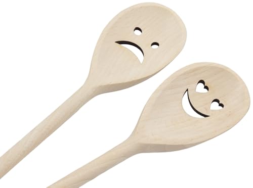 PEEWIT 2er Set Holzlöffel Küchenlöffel Kochen Lächeln PEEWIT 2er Set Holzlöffel Küchenlöffel Kochen Lächeln von PEEWIT