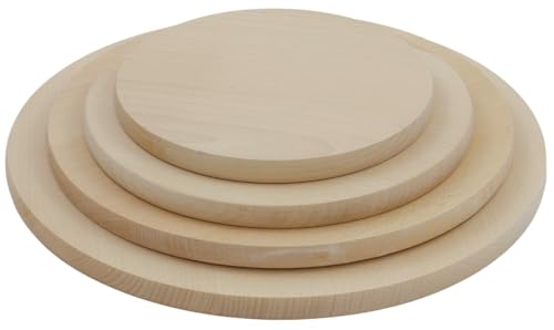 PEEWIT Schneidebrett Set Küchenbretter Servierbrett Set Rund für Pizza-Käse Snack von PEEWIT