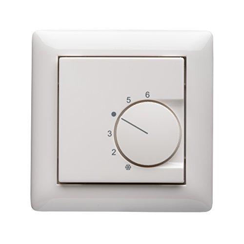 Halmburger Raumthermostat RTR-5510(rg) inkl. GIRA Standard 55 1-Fach Rahmen 021103 in reinweiß mit Abdeckung 55x55mm von PEFRA-Regeltechnik