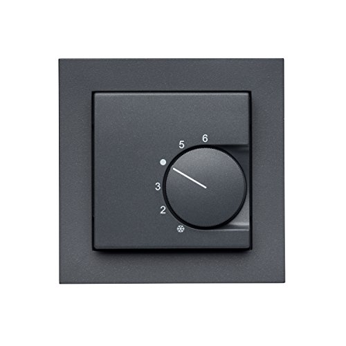 Halmburger Raumthermostat RTR-5510 anthrazit + GIRA E2 1-fach Rahmen 021123, anthrazit + Abdeckung 55x55mm, Kontaktausführung Öffner für Fußbodenheizung Stellantriebe 230V stromlos geschlossen (NC) Halmburger Raumthermostat RTR-5510 anthrazit + GIRA E2 1-fach Rahmen 021123, anthrazit + Abdeckung 55x55mm, Kontaktausführung Öffner für Fußbodenheizung Stellantriebe 230V stromlos geschlossen (NC) von PEFRA-Regeltechnik