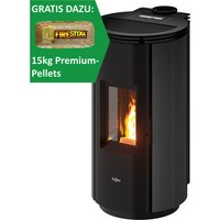 PEGASO Pelletofen »Floyd 7.0«, Stahl, max. 7,7 kW/168 m³, 1-Punkt-Verriegelung - grau von PEGASO