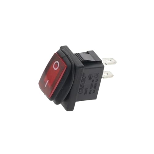 1 STÜCKE KCD1 schalter 2PIN rot nicht-lit taste rocker netzteil AC 250 V/6A 125 V/10A(2D2P-Red) von PEGGMZYX