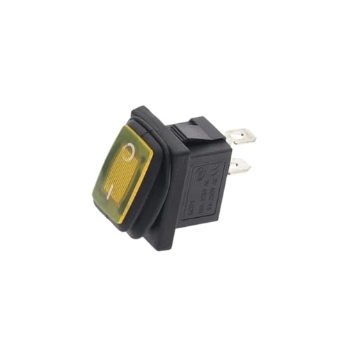 1 STÜCKE KCD1 schalter 2PIN rot nicht-lit taste rocker netzteil AC 250 V/6A 125 V/10A(2D2P-Yellow) von PEGGMZYX
