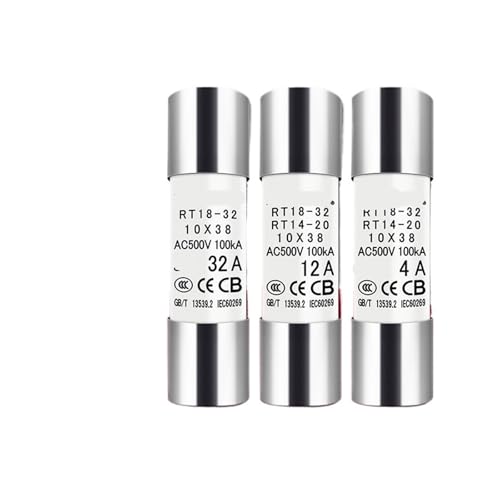 10 Stück RT18-32A Sicherung RT14 Kern 2A Schmelzkern 4A Sicherungsrohr Typ 6A 10A 20A(20A-10 * 38) von PEGGMZYX