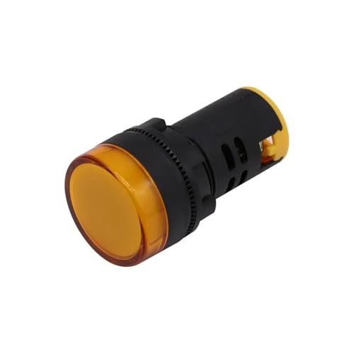 10 hohe helligkeit LED power signal anzeige lichter AD16-22DS 220V 12V 24V durchmesser 22mm(Yellow,24 V) von PEGGMZYX