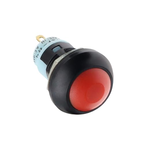 10 stücke 12mm Momentary Wasserdicht Push Button Schalter Lautsprecher Blau Weiß Grün Rot Gelb Schwarz 1A 250V Selbst Reset(Self Lock Red) von PEGGMZYX