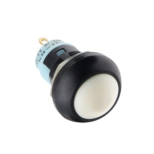 10 stücke 12mm Momentary Wasserdicht Push Button Schalter Lautsprecher Blau Weiß Grün Rot Gelb Schwarz 1A 250V Selbst Reset(Self Lock White) von PEGGMZYX