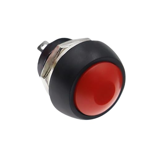 100 stücke DIY 12mm Wasserdichte Push Button Schalter Lautsprecher Blau Weiß Grün Rot Gelb Schwarz 1A 250V(Reset Red) von PEGGMZYX