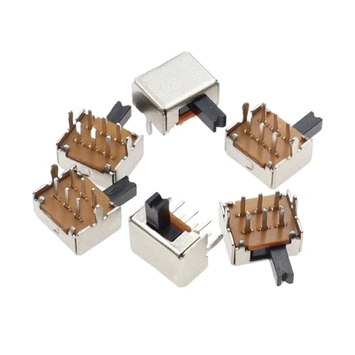10er Pack Kippschalter 2P2T 6-polig Griffhöhe 4 mm SK22D07VG4 von PEGGMZYX