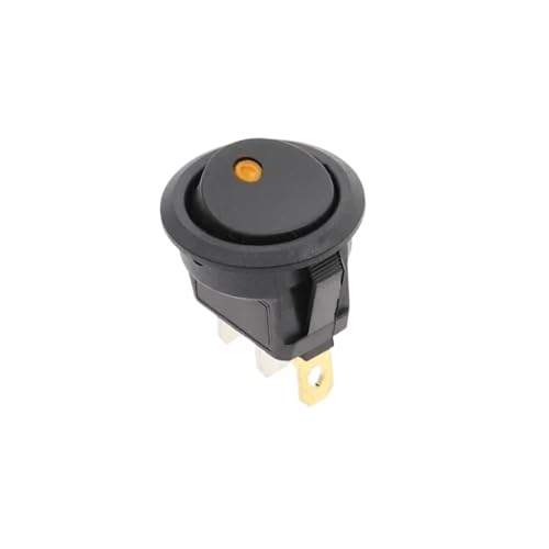 12V 220V LED Schalter 16A Netzschalter 3-polig KCD1 20mm(Dot-Yellow) von PEGGMZYX