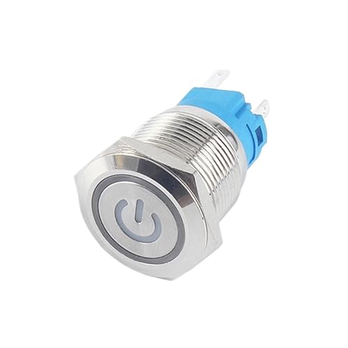 12V LED 19mm Druckknopfschalter for Lichtring Tag Lock Reset Auto(YELLOW_3-6V) von PEGGMZYX